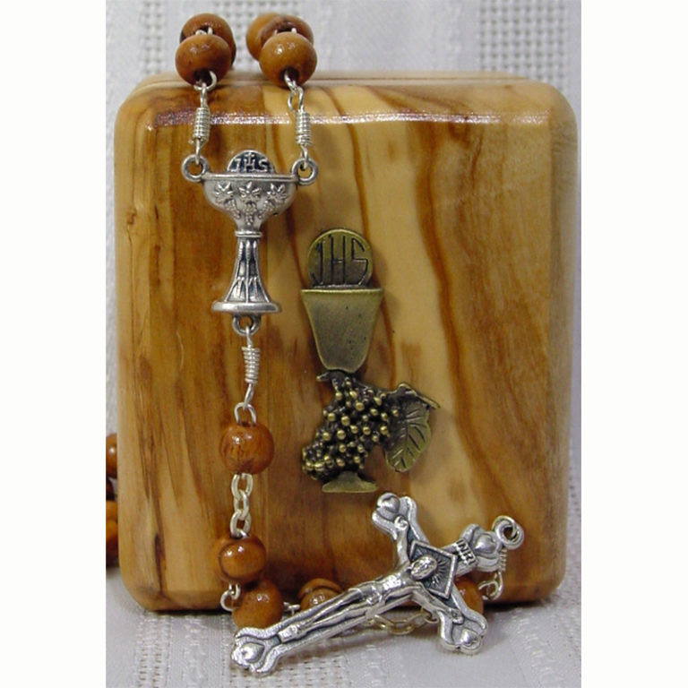 Olive Wood First Communion Set Mater Dei Imports
