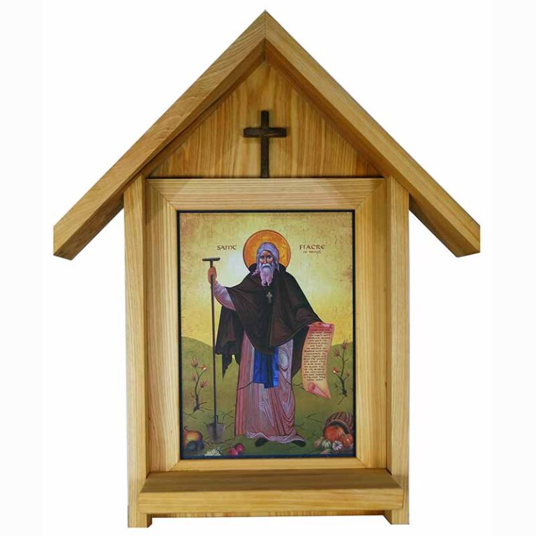 Saint Fiacre Large Outdoor Icon Shrine - Mater Dei Imports