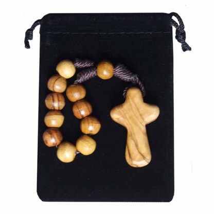 Olive Wood Single Decade Pocket Rosary from Bethlehem