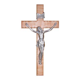 Crucifix 10 1/2" Curly/Tiger Maple Wood