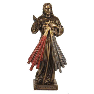 Divine Mercy Miniature Bronzed Statue