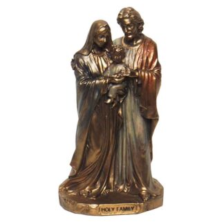 Holy Family Miniature Bronzed Statue