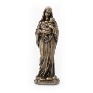 Madonna and Child Miniature Bronzed Statue