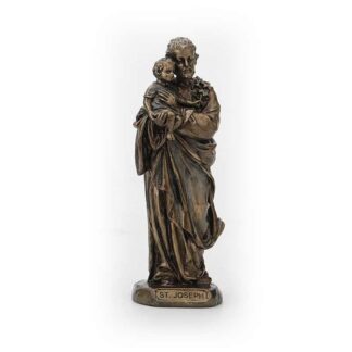 Saint Joseph Miniature Bronzed Statue