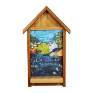 The Lord is My Shepherd Contemporary Outdoor Icon Shrine