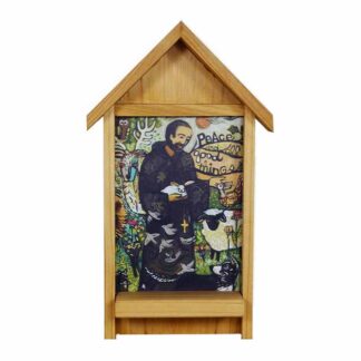 Peace and All Good Things Small Contemporary Outdoor Icon Shrine