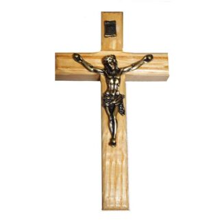 Olive wood 5" Crucifix from Bethlehem